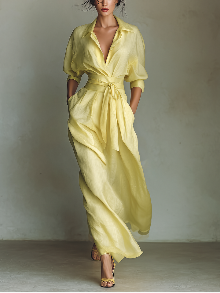 Camila™ | Vestido Camisero Maxi
