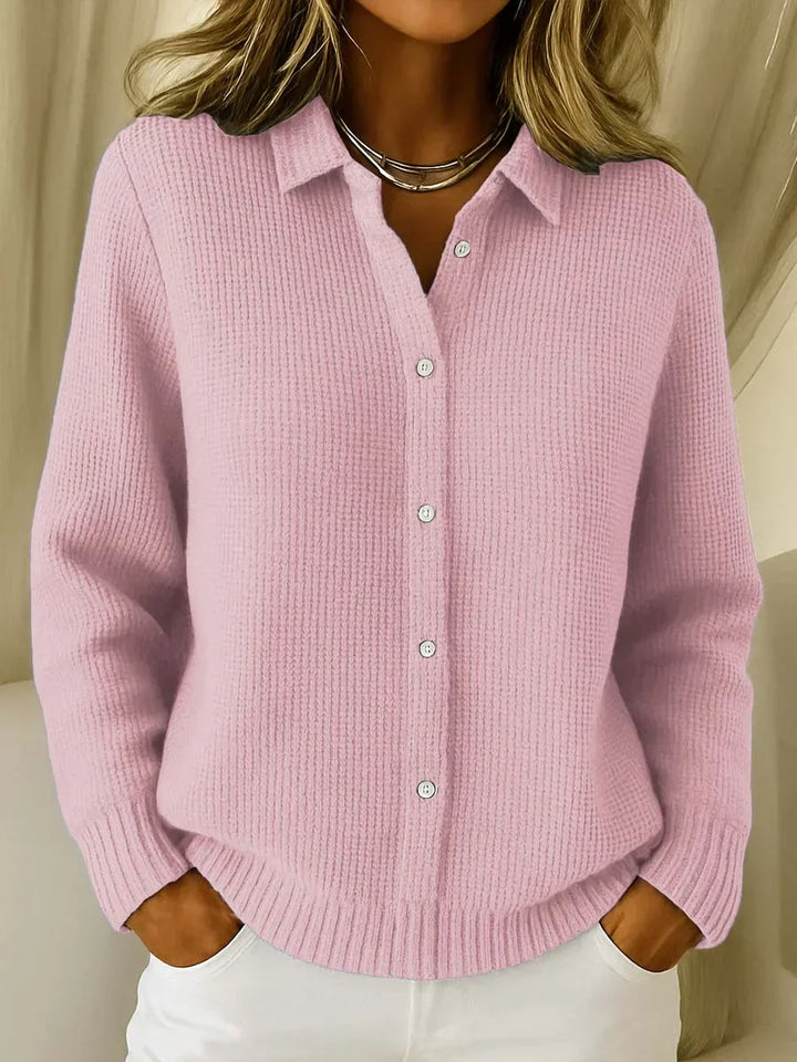 Katrina – Cardigan de Punto Texturizado con Botones