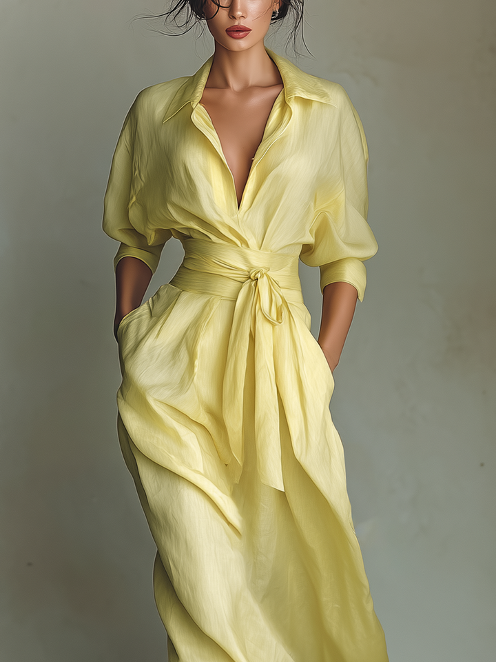 Camila™ | Vestido Camisero Maxi