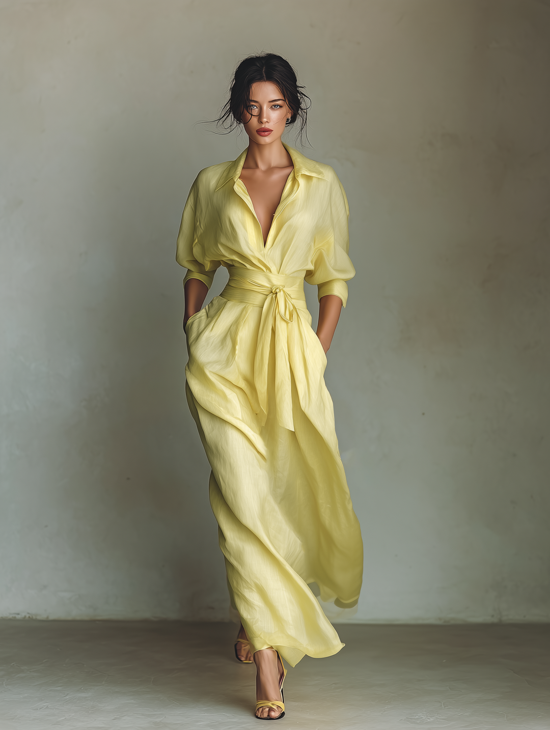 Camila™ | Vestido Camisero Maxi