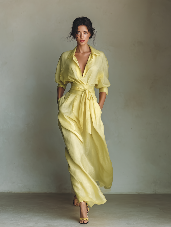 Camila™ | Vestido Camisero Maxi