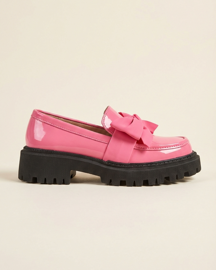 Violeta - Mocasines de plataforma con lazo