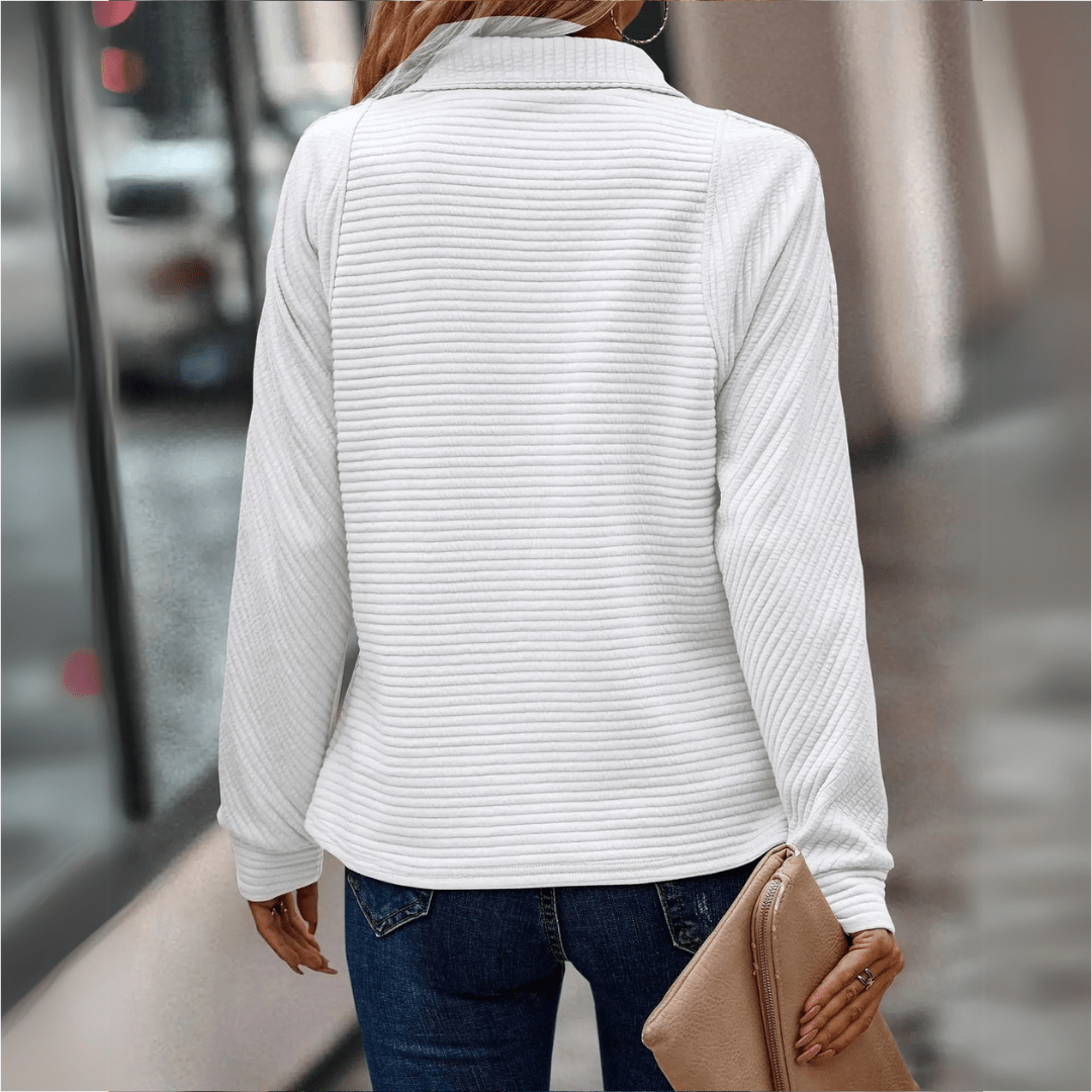 Jenica | Suéter Chic de Media Cremallera