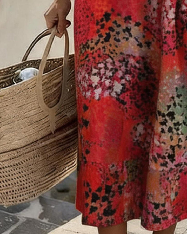 Paula | Vestido midi floral suelto y ligero