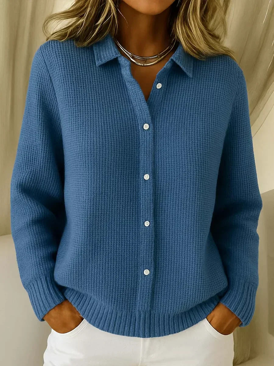 Katrina – Cardigan de Punto Texturizado con Botones