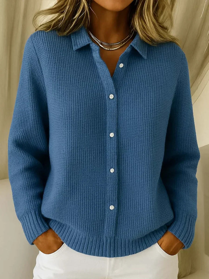 Katrina – Cardigan de Punto Texturizado con Botones