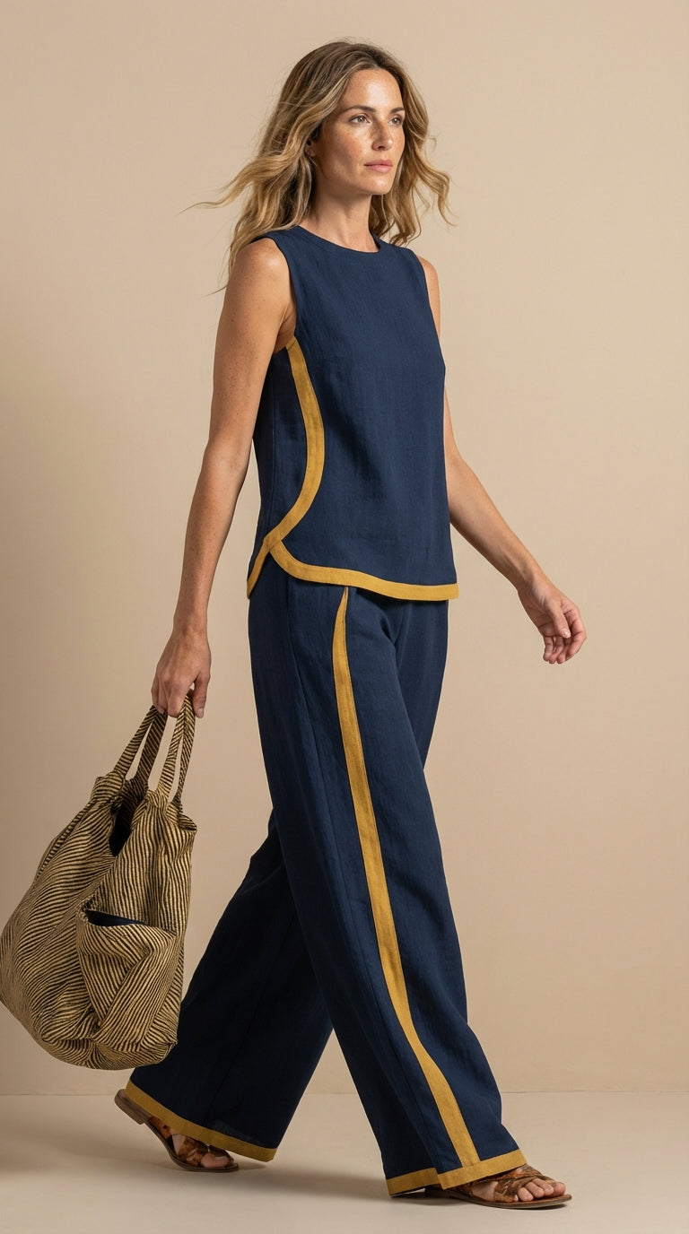 Paula™ | Conjunto De Lino y Algodón