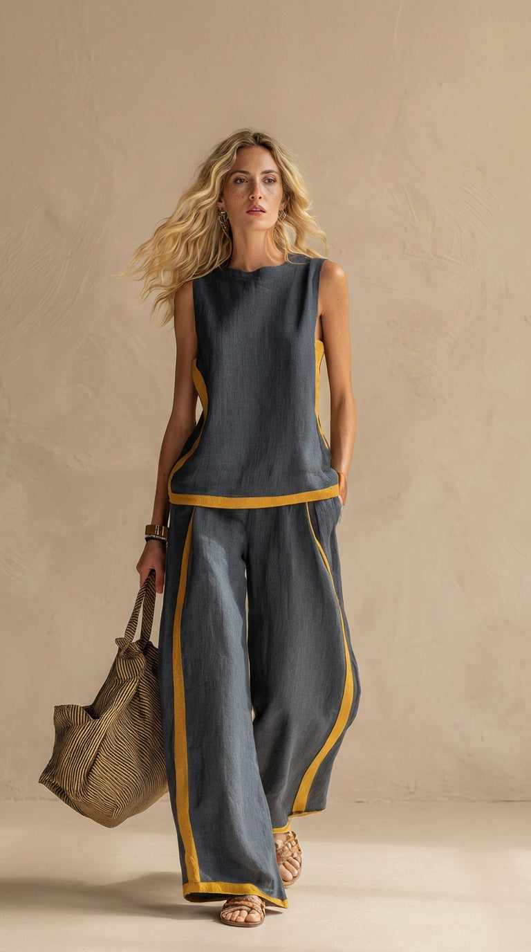 Paula™ | Conjunto De Lino y Algodón
