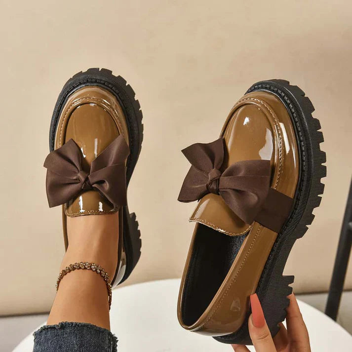 Violeta - Mocasines de plataforma con lazo